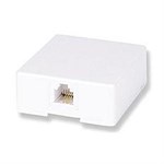 External Phone Jack 6P4C White ZT1800400 - Ziotek