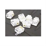 RJ12 6P6C Modular Plug Connectors, Clear, 100 Pack - Universal