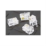 RJ11 6P4C Modular Plug Connectors, Clear, 100 Pack ZT1800460 - Ziotek