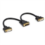 1ft. DVI-D Dual Link Male To DVI-D Female X 2 Split Cable, Beige - Universal