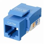RJ45 Cat5 / 5e Keystone Jack, Tool Free, Blue ZT1800314 - Ziotek