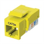 RJ45 Cat5 / 5eKeystone Jack, Tool Free, Yellow ZT1800317 - Ziotek