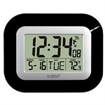 Atomic Digital Wall Clock, Black WT-8005U-B - La Crosse