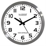 Brushed Metal 16in. Analog Atomic Clock, White WT-3161WH - La Crosse