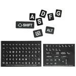 Large Print Keyboard Stickers, Black/White 51102-BLK - The Keyboard Company