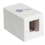 Keystone Surface Mount Box, Single Port, White - Universal