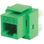 Cat6 8P8C Keystone Panel Jack, Green - Universal