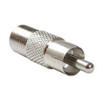 Coax Type F Jack To RCA Plug Adapter - Universal