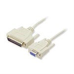 6ft. DB9 AT Modem Female To DB25 Male Cable ZT1261120 - Ziotek