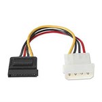 Serial ATA Power Cable 4-Pin Molex To 15-Pin SATA CB-SATA-PW - Alpha Omega