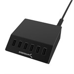 60 Watt (12 Amp) 6-Port USB Rapid Charger - Sabrent