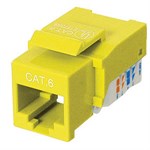 CAT6 Network (RJ45) Keystone Jack, Tool-Free, Yellow ZT1800327 - Ziotek