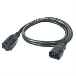 6ft. Power Supply Extension Cord, C14 To 3-Prong Grounded 110V, Black ZT1310437 - Ziotek