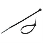 4in. Cable Tie 18lbs, UV Black, 100 Pack - Universal