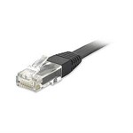 7ft Cat5e Flat Network Patch Cable W/ Boot, Black ZT1196406 - Ziotek