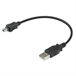1ft. USB Shortys USB 2.0 Type A Male To Mini-USB (5-Pin) Male USB Cable ZT1311545 - Ziotek