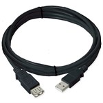 6ft. USB 2.0 Type A Male To Female Extension USB Cable, Black ZT1310166 - Ziotek