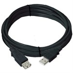 15ft. USB 2.0 Type A Male To Female Extension USB Cable, Black ZT1311036 - Ziotek