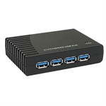 4 Port SuperSpeed USB 3.0 Hub, Black - Universal