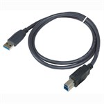 3ft. SuperSpeed USB 3.0 Type A Male To Type B Male USB Cable, Black - Universal