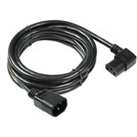 6.5ft. IEC Power Supply Cord, C14 To C13 Right Angle, Black - Universal