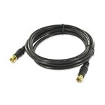 25ft. RG6 Coaxial Cable With Gold F Connector Black ZT1283222 - Ziotek